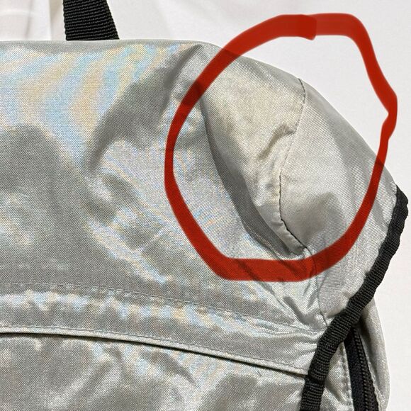 00 S Old Gap Rucksack Backpack Y2K Silver - Picture 15 of 16
